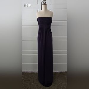 Purple Strapless Jersey & Satin Prom/Formal Dress